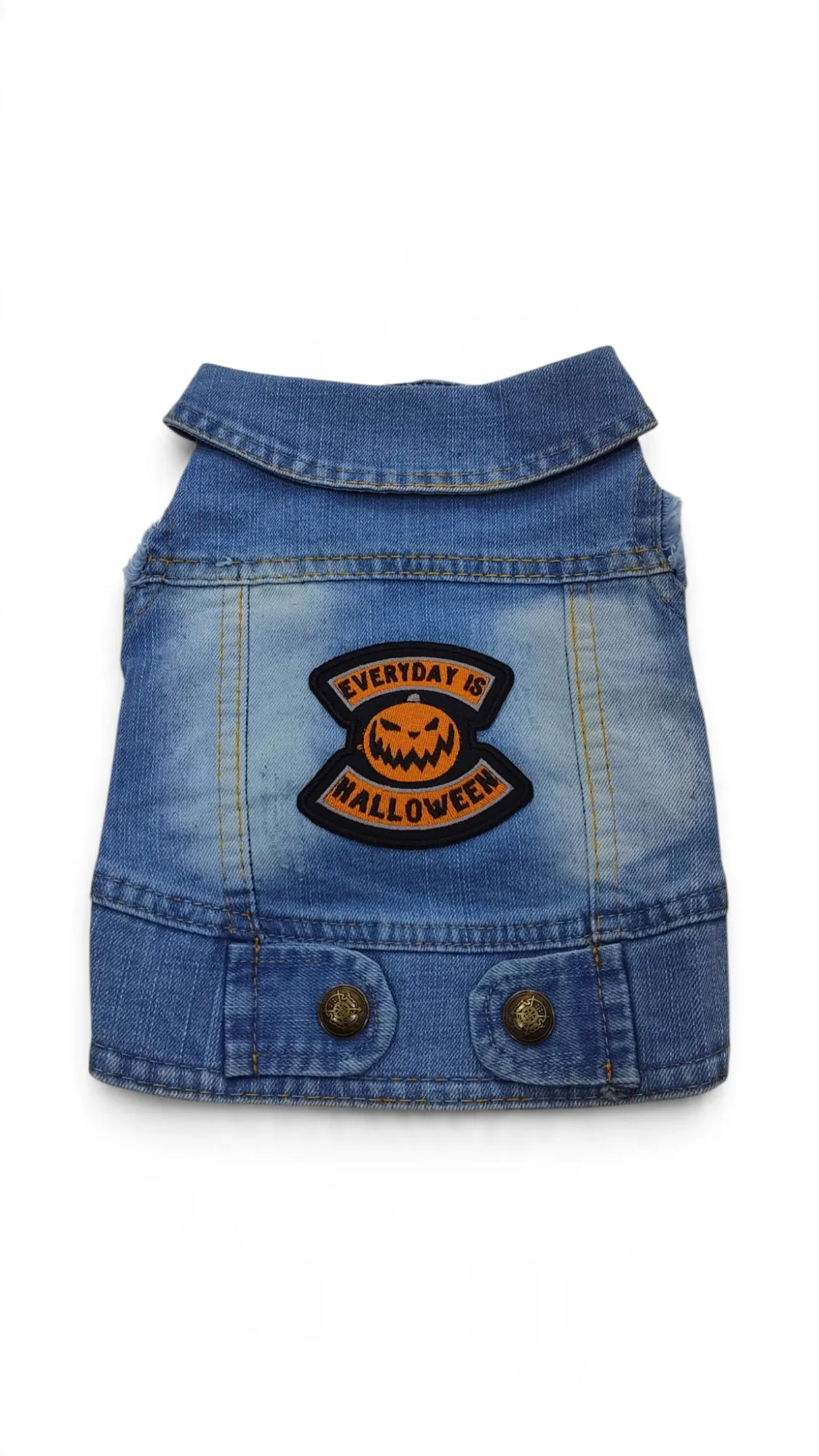 Pet Clothes Dog Jeans Jacket Cool Blue Denim Coat (M)