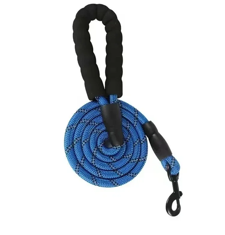 Extra Strong Reflective Rope Dog Lead with Foam Padded Handle Leash